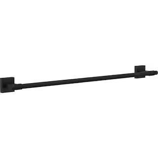 Maxted 24 in. Towel Bar in Matte Black | The Home Depot