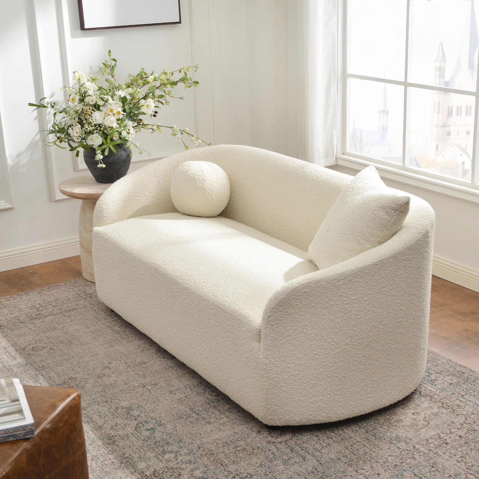 Deans 68" Boucle Upholstered Loveseat | AllModern