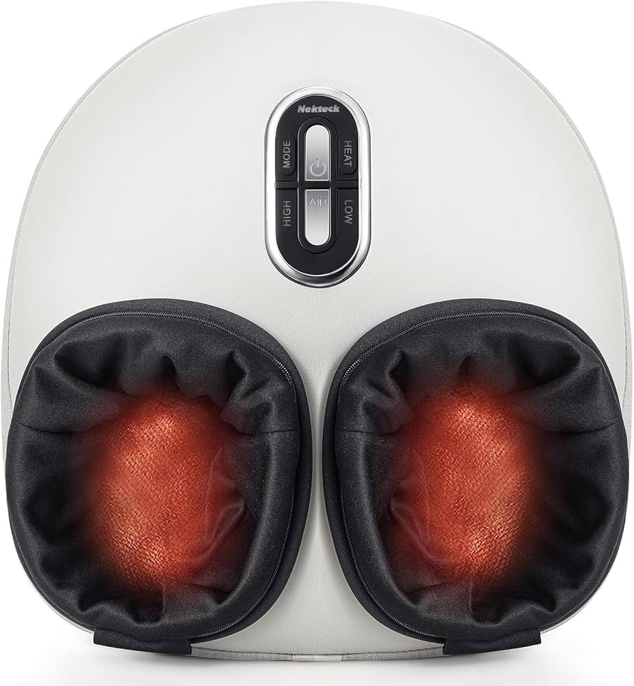 Nekteck Shiatsu Foot Massager with Heat & Air Compression Deep Kneading | Amazon (US)