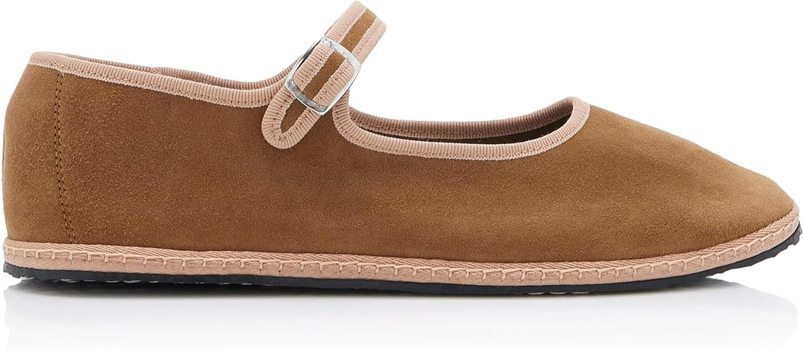 Velvet Ballet Flats for Women with Buckle Strap Comfortable Suede Closed Toe Slip On Mary Jane Fl... | Amazon (US)