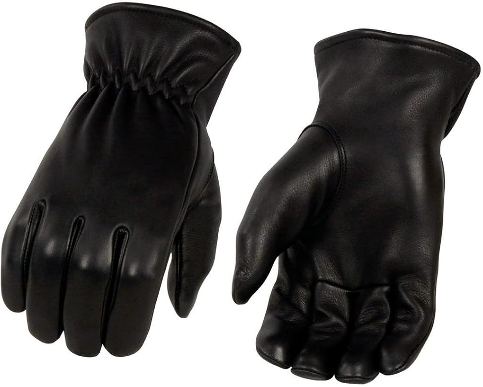 Milwaukee Leather MG7596 Men's Black ‘Cool-Tec’ Leather Motorcycle Rider Unlined Gloves W/Sin... | Amazon (US)