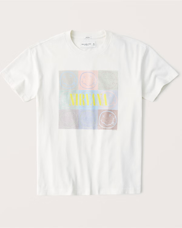 Relaxed Nirvana Band Tee | Abercrombie & Fitch (US)