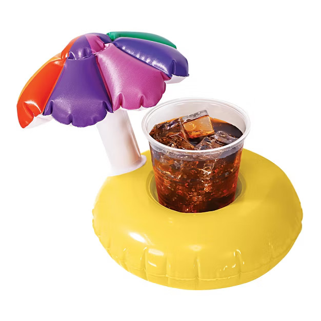 Northlight 10.75" Inflatable Parasol Swimming Pool Floating Drink Holder | Target