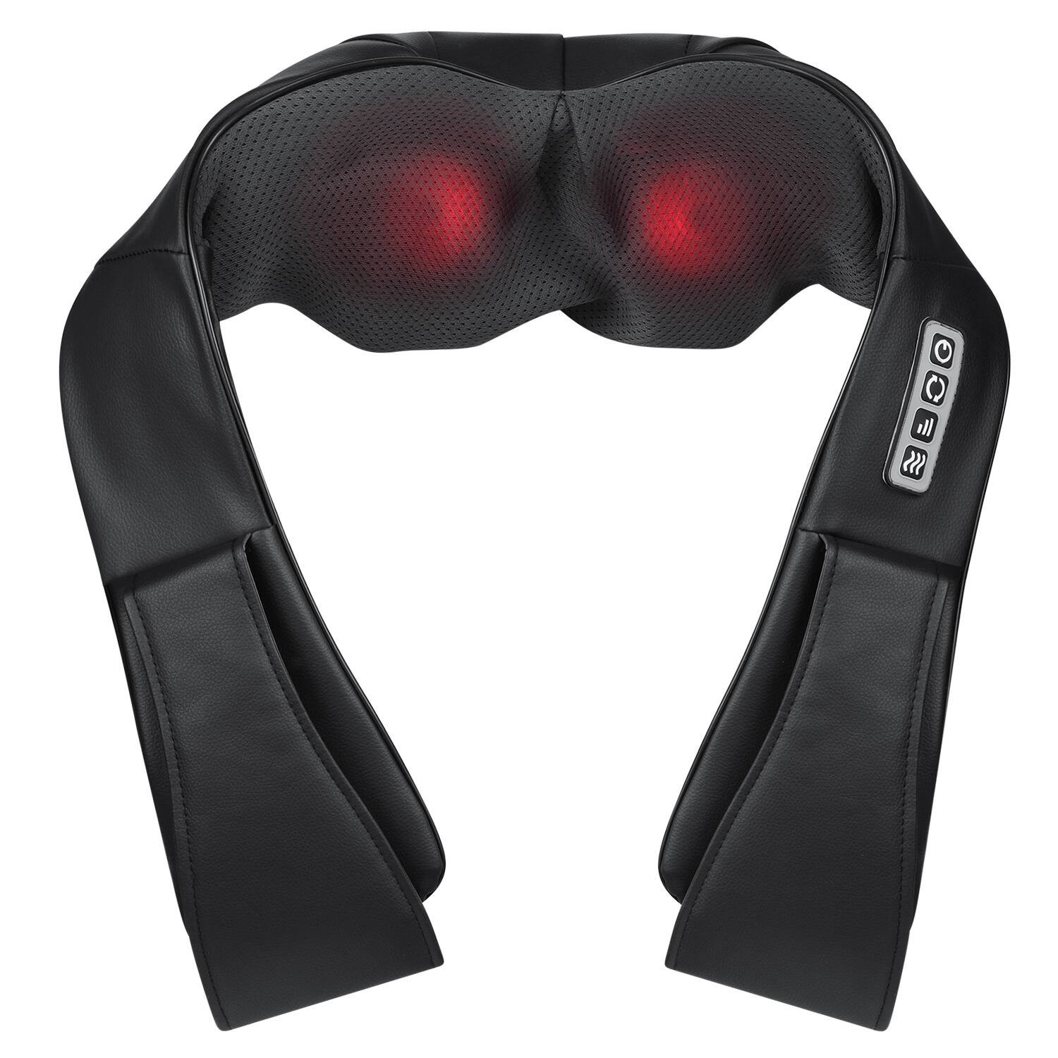 HOM - Neck, Shoulder & Back Massager with Soothing Heat & Deep Tissue Kneading for Body and Muscle Pain Relief - Black | Best Buy U.S.