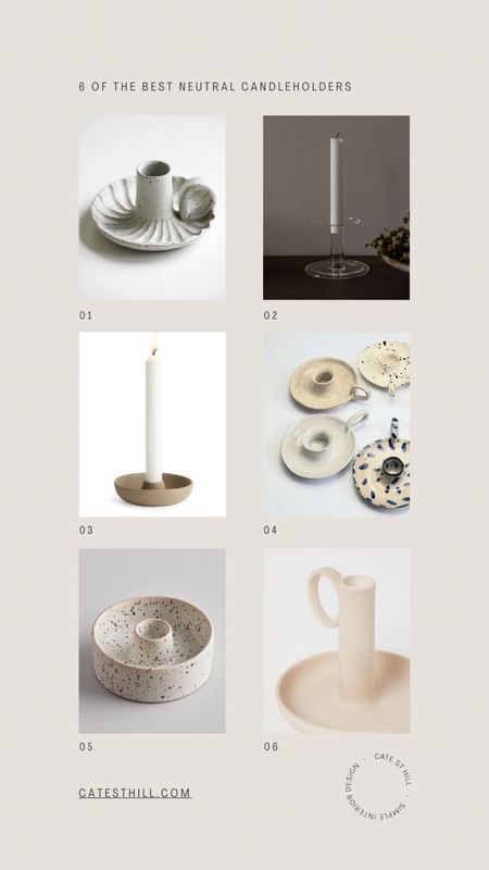 6 of the best neutral candleholders - it is cosy season after all! Which is your favourite? 🕯💫 #neutraldecor #minimaliststyle #minimalinterior 

#LTKhome #LTKSeasonal #LTKeurope