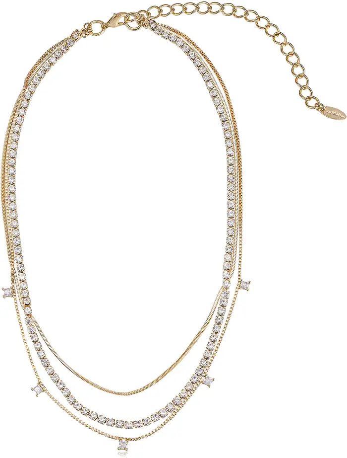 Set of 4 Crystal & Chain Link Necklaces | Nordstrom