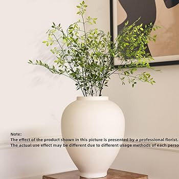 Melorca&Guilla Artificial Plants,2PCS 43.3" Green Nandina Faux Branches for Vase,Artificial Plant... | Amazon (US)