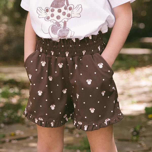 Mini Disney Lake Shorts, Cream Cocoa Dot | Albion Fit