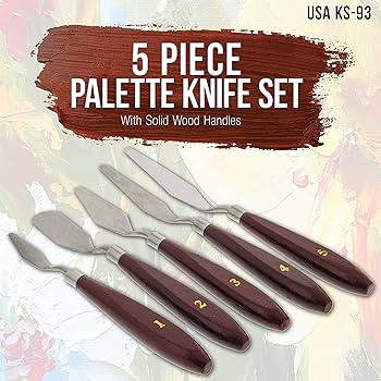 U.S. Art Supply 5-Piece Stainless Steel Palette Knife Set - Flexible Spatula Painting Knives for ... | Amazon (US)