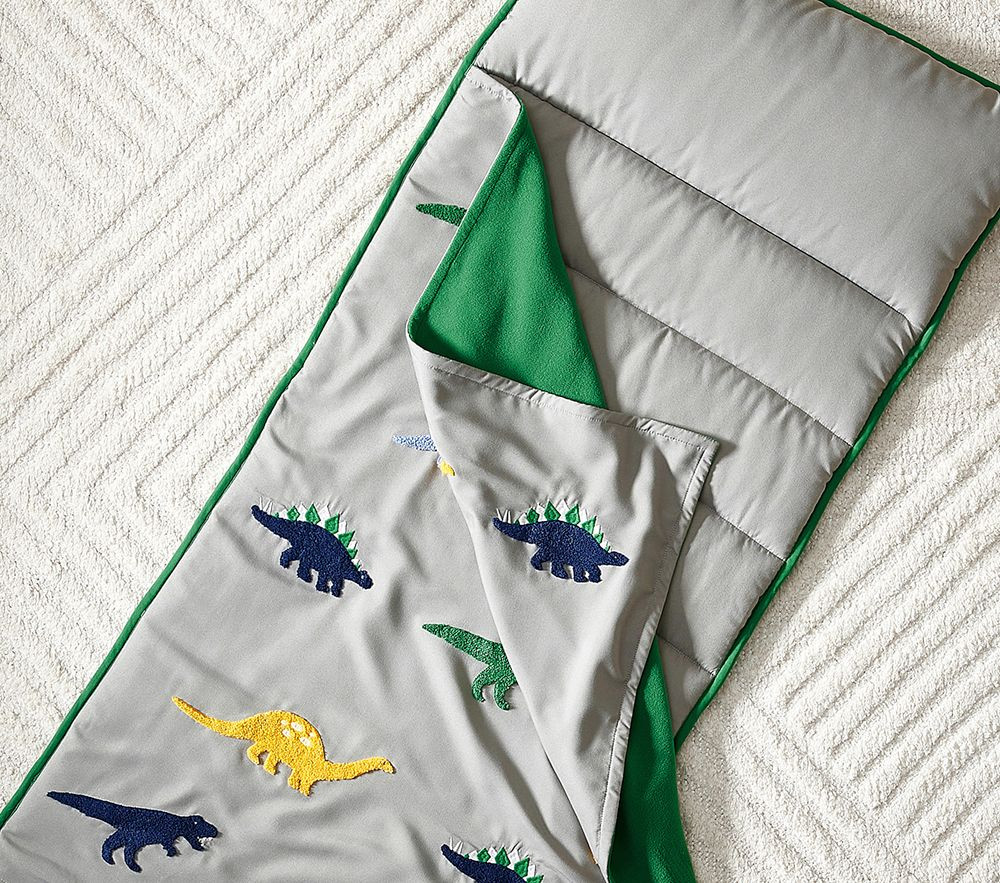 Gray Chenille Dino Mackenzie Nap Mat | Pottery Barn Kids