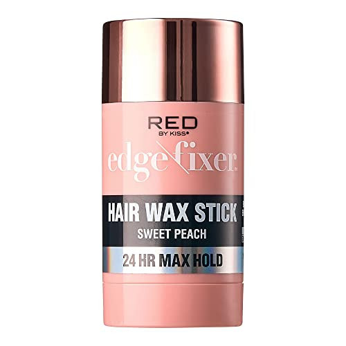 Red by Kiss Hair Wax Stick 24HR Max Hold Edge Fixer Edge Control Pomade Non-Sticky, Non-Oily Flake Free Hair Styling Wax (Sweet Peach) | Amazon (US)