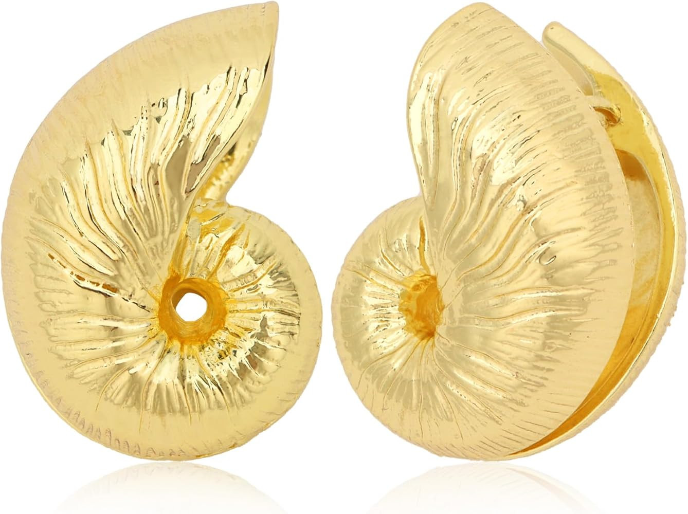 Conch Earring, Seashell Shell Beach Gold Boho Ocean Stud Earrings Beach Jewelry Gifts for Women | Amazon (US)