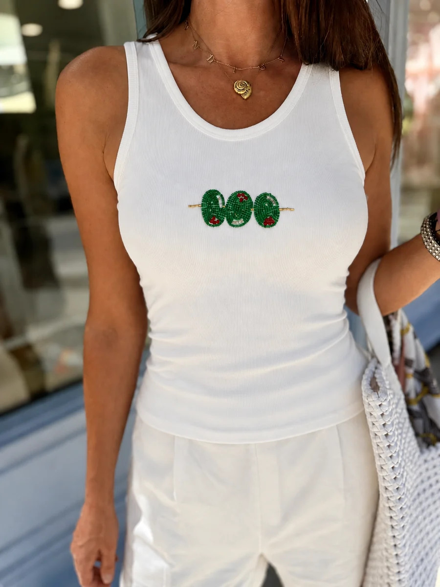 Embellished Tank - Olive | Law and Co