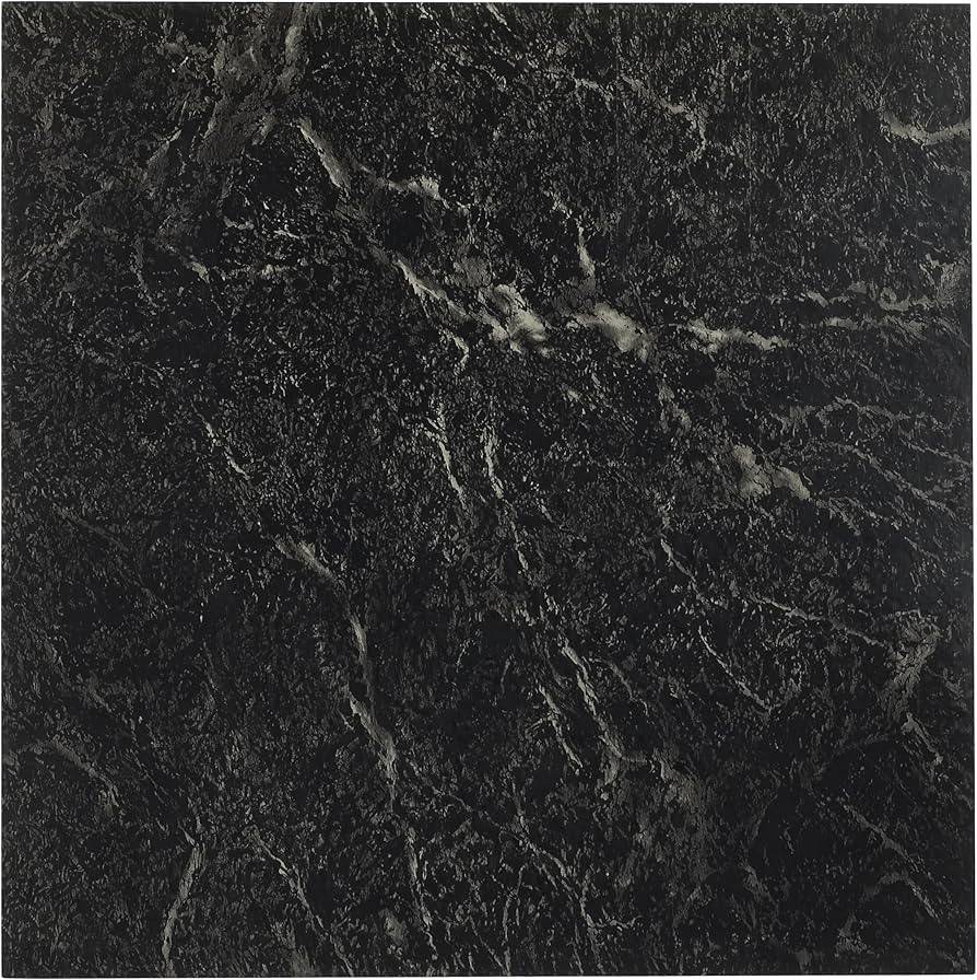 Achim Home Furnishings FTVMA40920 Nexus Vinyl Tile, Marble Black with White Vein, 20 count(pack o... | Amazon (US)