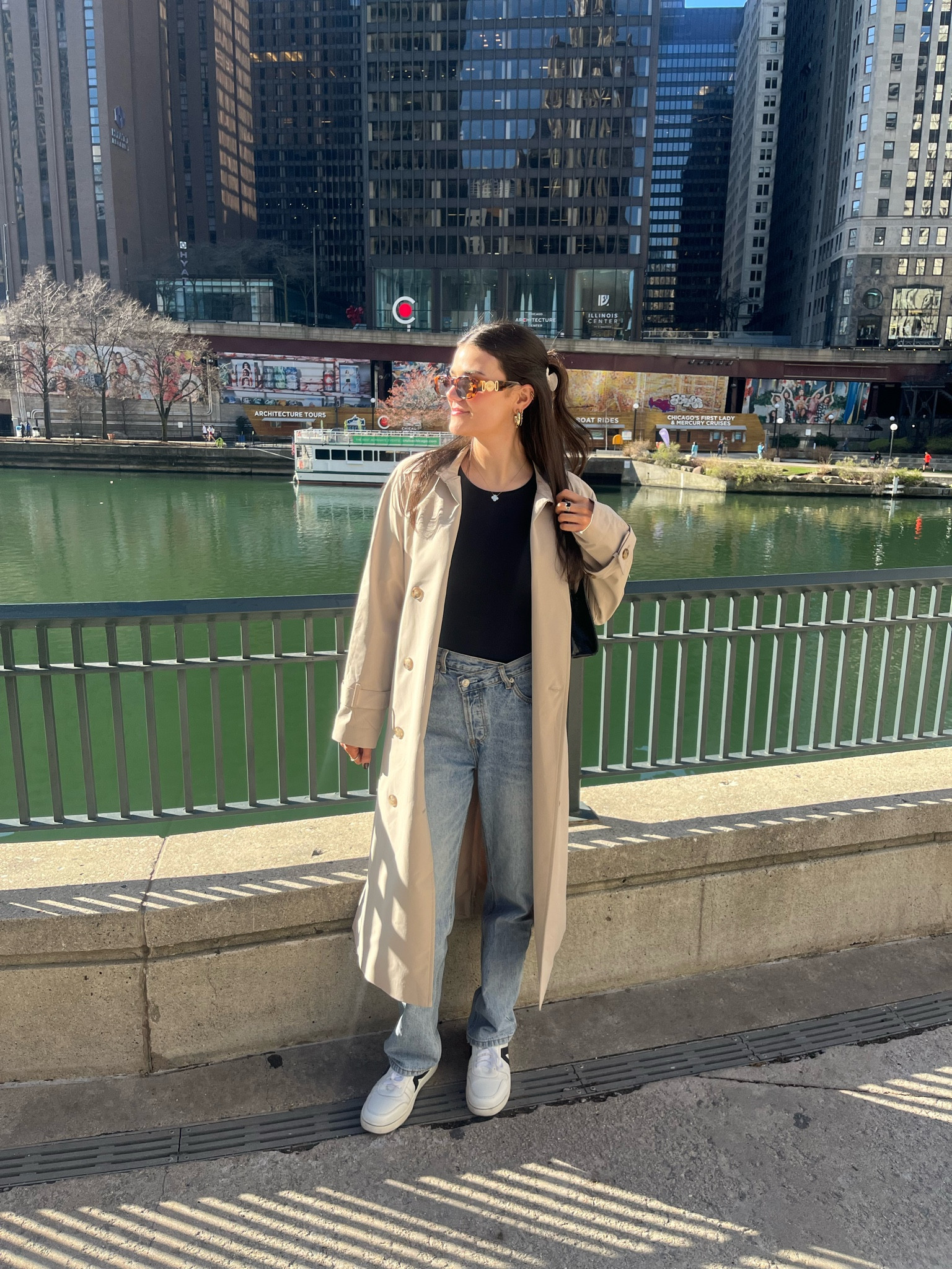 Spring outfit inspo | Trench coat outfit idea | Asymmetrical jeans 

#LTKSeasonal #LTKsalealert #LTKstyletip