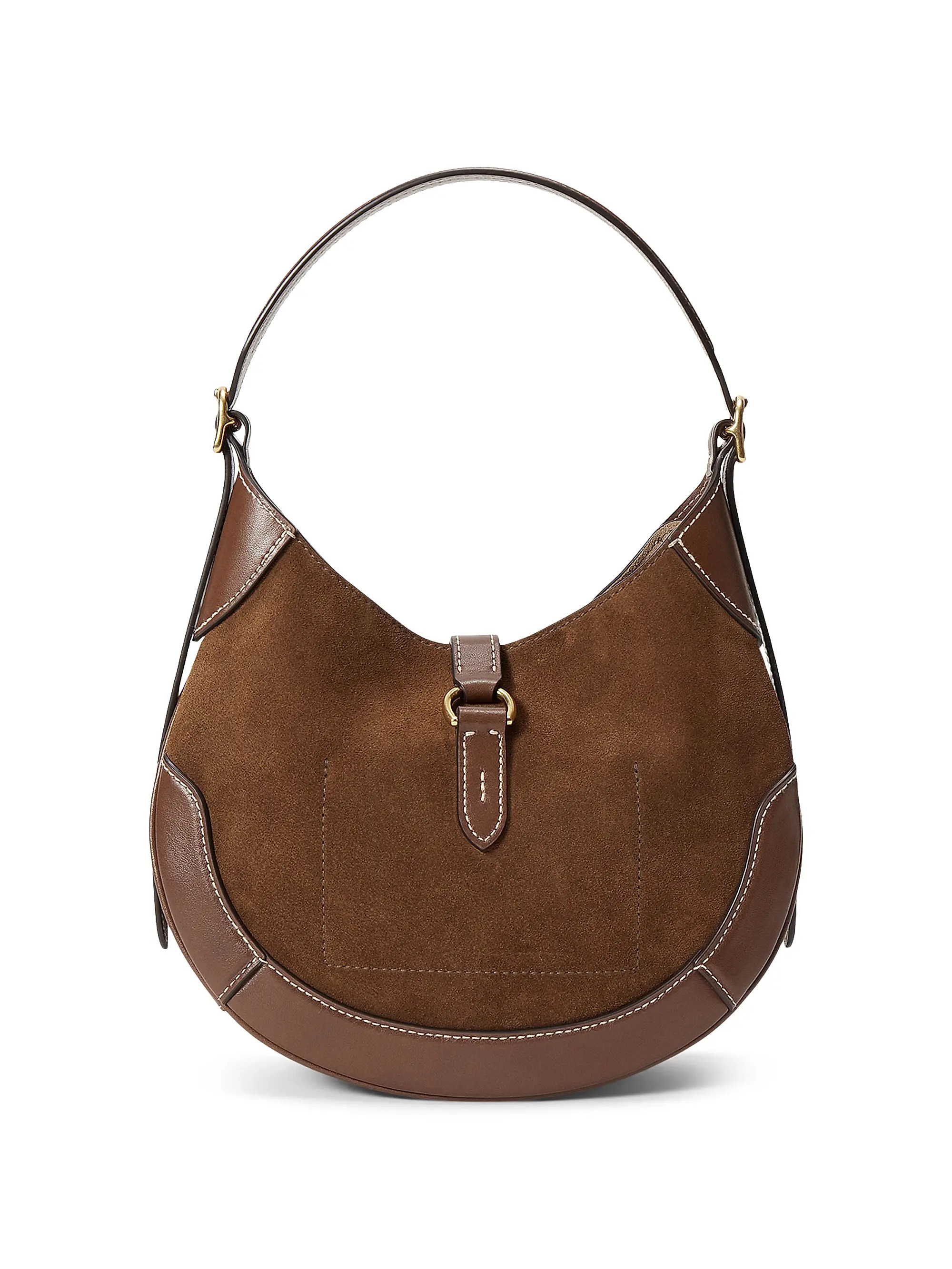 Polo Ralph Lauren Polo ID Leather-Suede Hobo Bag | Saks Fifth Avenue | Saks Fifth Avenue