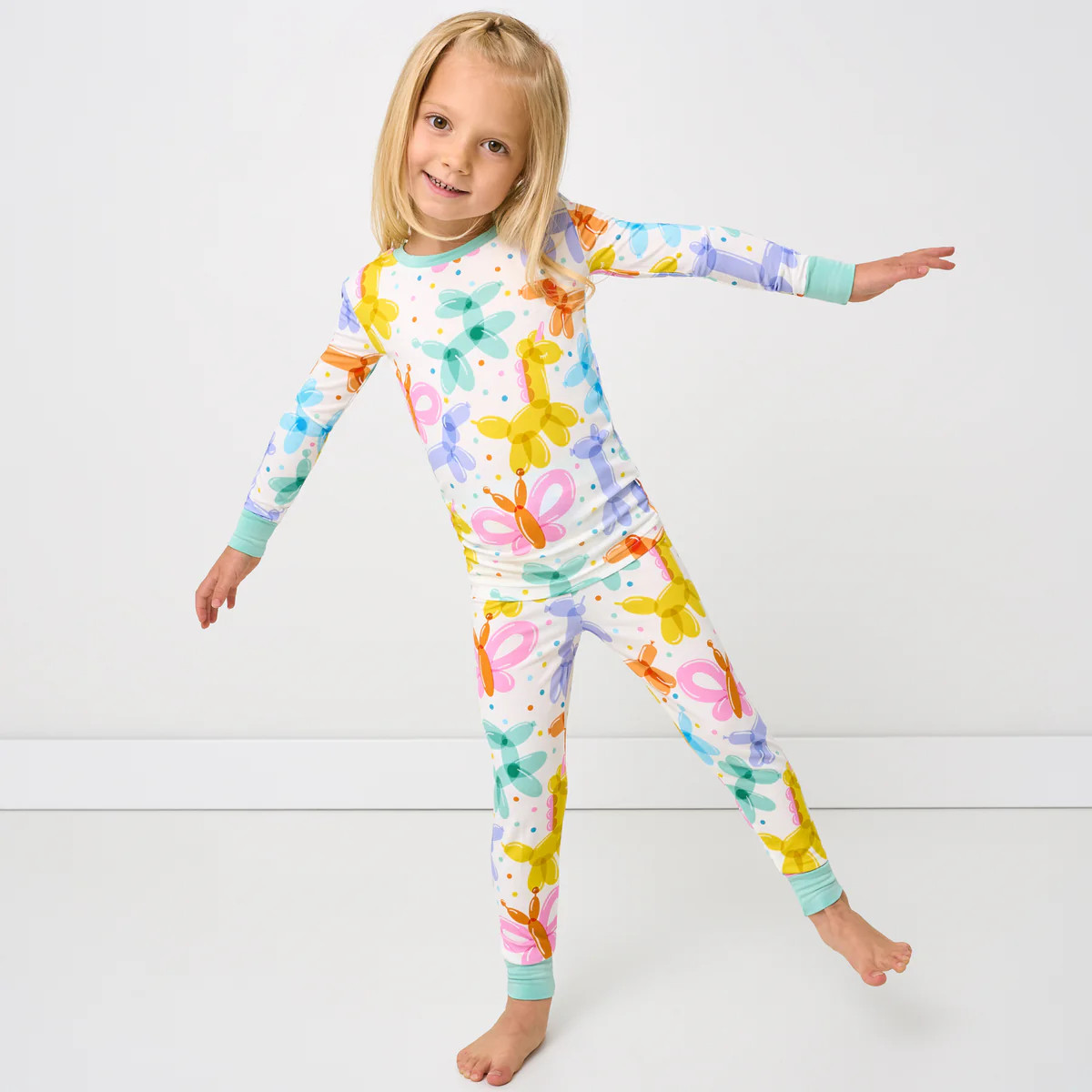 Balloon Bash Two-Piece Pajama Set | Little Sleepies