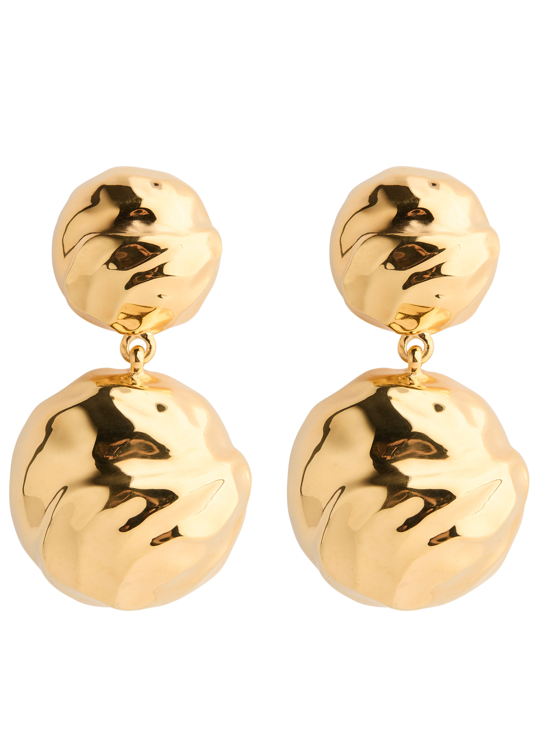 Orb large 18kt gold-plated drop earrings | Harvey Nichols