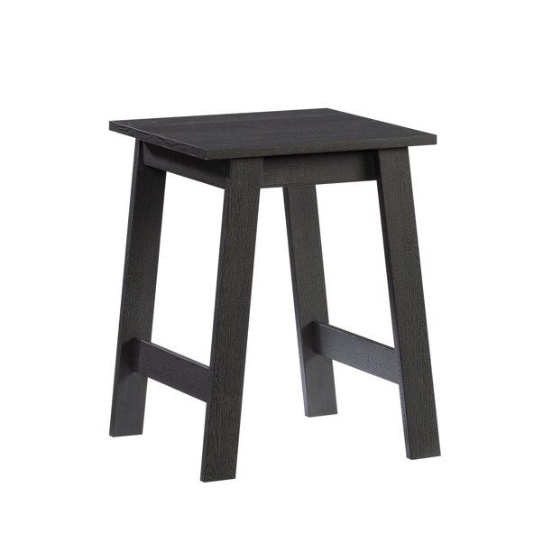 Mainstays Small Square Wood Side Table, Black Finish | Walmart (US)