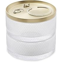 Umbra Tesora Jewelry Organizer, Two-Tier Storage Box with Removable Lid, Glass/Brass | Amazon (US)