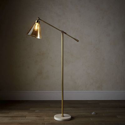Tory Amber Glass Floor Lamp | Frontgate | Frontgate