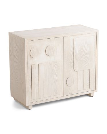2 Door Console With White Wash Finish | TJ Maxx