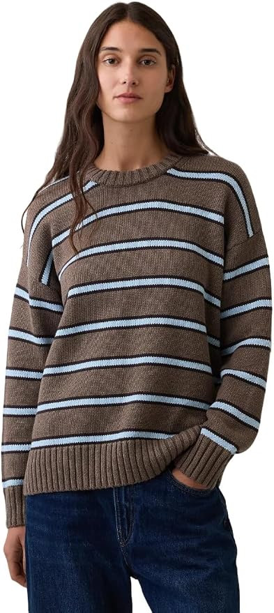 Gap Women's Oversized Boyfriend Crewneck Sweater | Amazon (US)