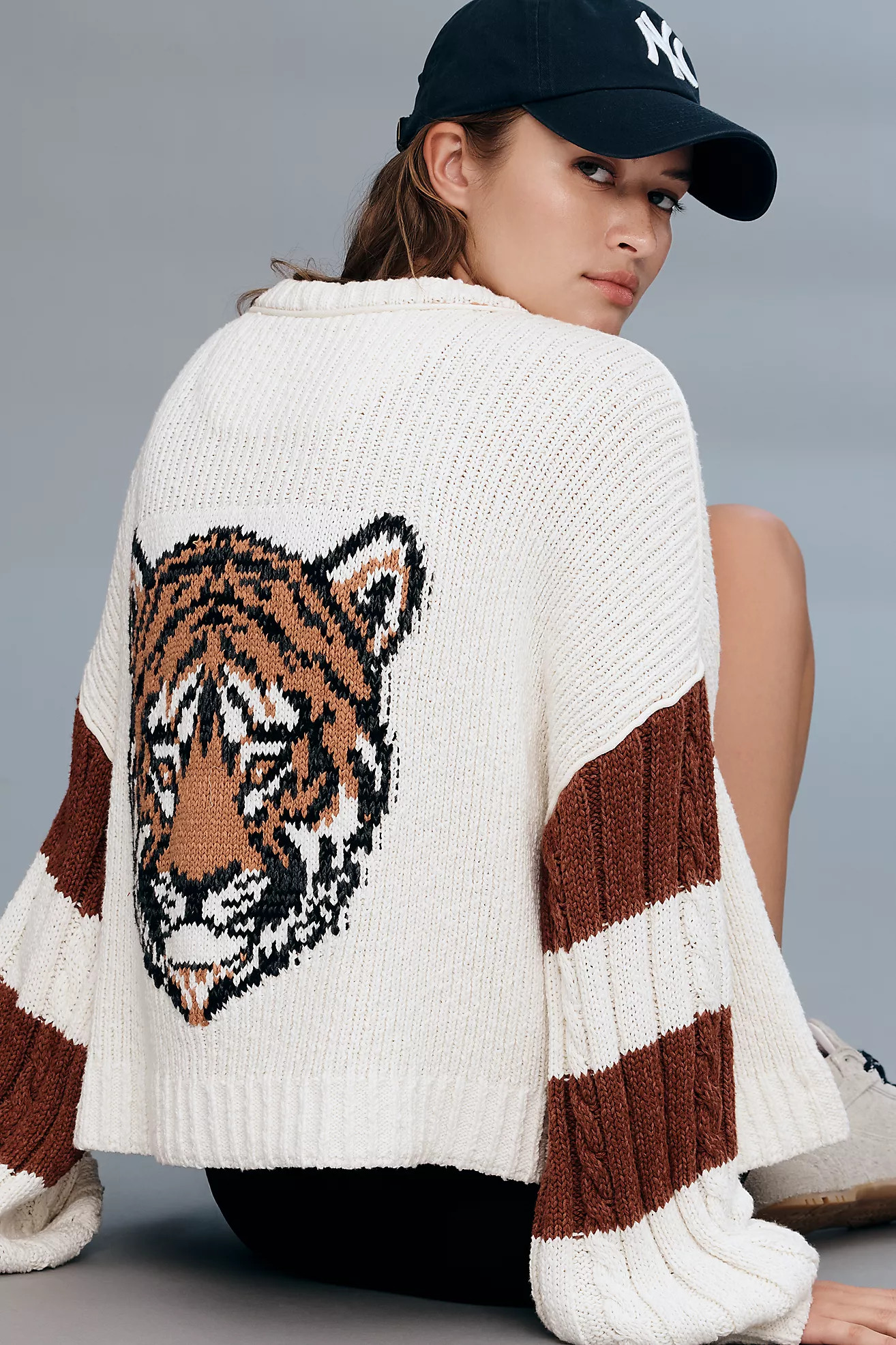 Pilcro Cable-Knit Icon Zip-Up Sweater | Anthropologie (US)