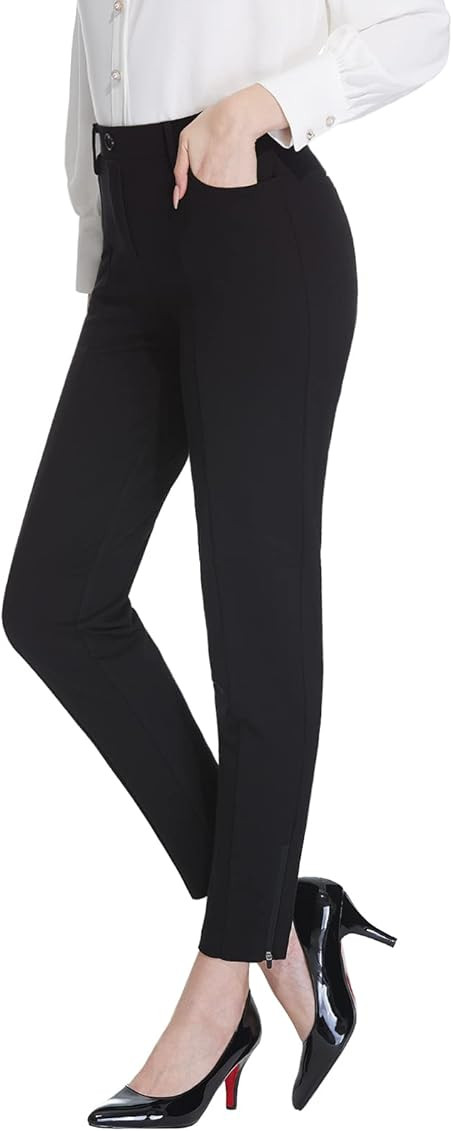 Tapata Women's Open-Ankle Slim Pants Petite/Regular/Long Length Slacks Business Casual Office Pants  | Amazon (US)