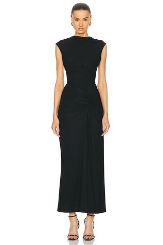 SIMKHAI Acacia Sleeveless Midi Dress in Black | FWRD | FWRD 