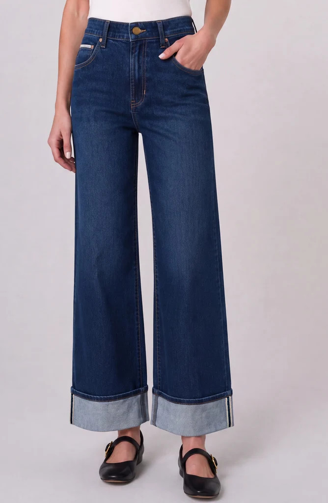 MORGAN HIGH RISE SELVEDGE CUFFED WIDE LEG | Liverpool Jeans