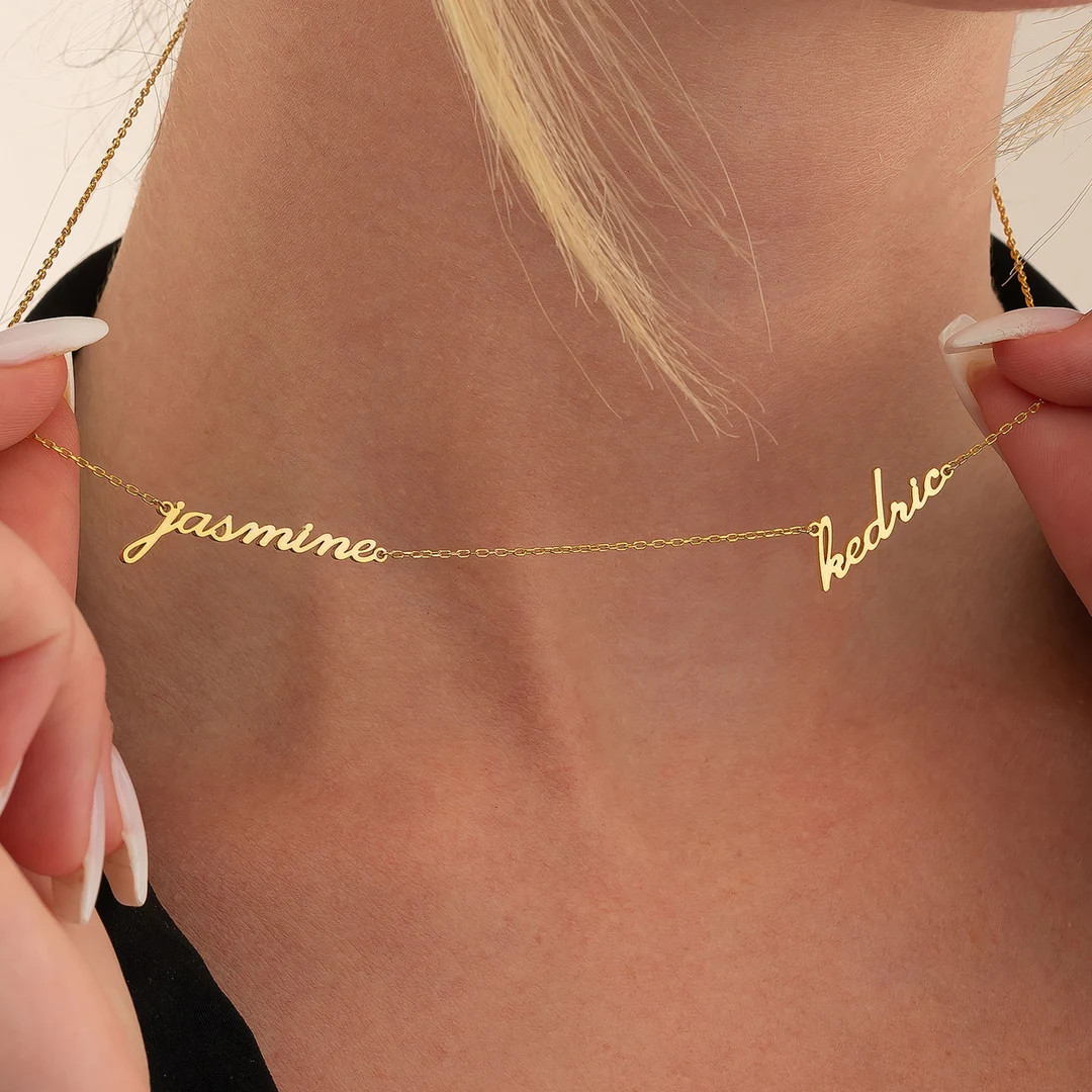 Personalized Double Name Necklace • Custom Two Name Necklace for Couples • Christmas Gift• ... | Etsy (US)