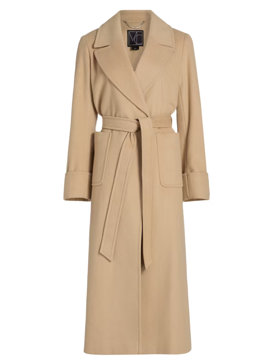 Belted Wool-Blend Coat | Saks Fifth Avenue