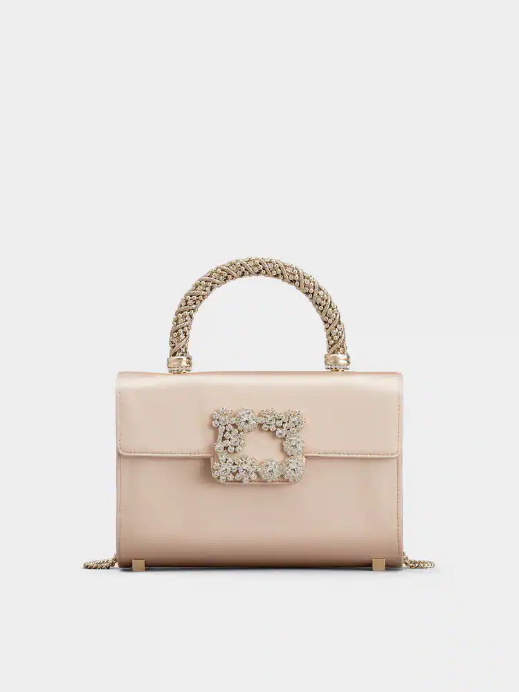 Jewel Efflorescence Mini Bag in satin | Roger Vivier INT