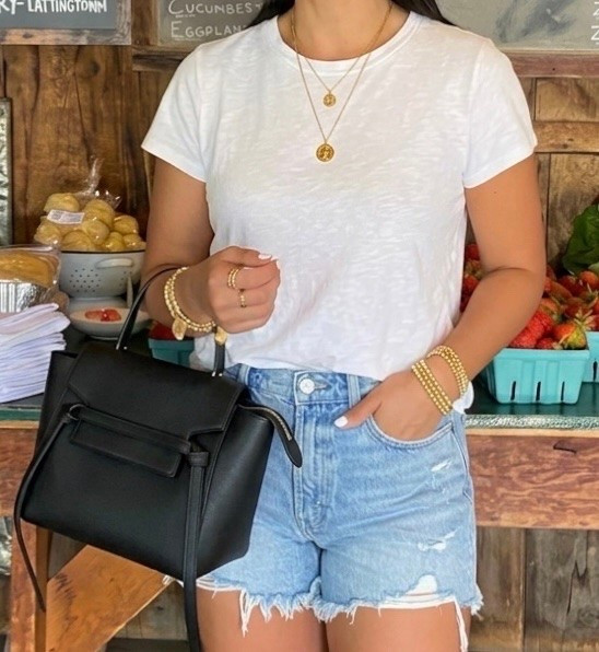 Shorts wearing size 27. Tee wearing size small