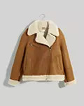Oversized Shearling Motorcycle Jacket | Madewell