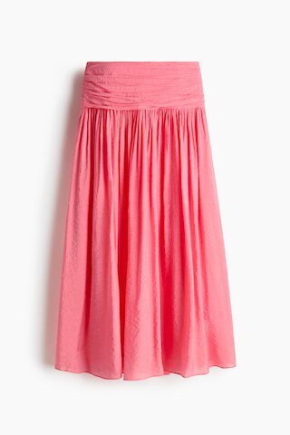 H & M - Gathered Crêpe Skirt - Pink | H&M (US + CA)