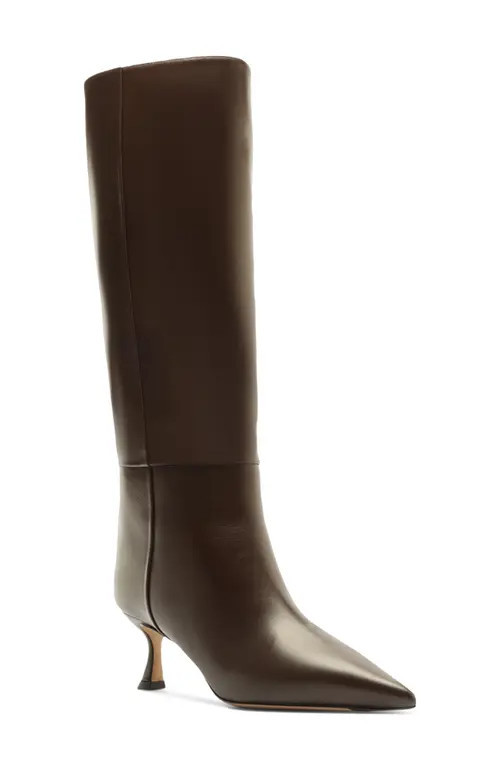 Alexandre Birman Brena Pointed Toe Knee High Boot in Brown at Nordstrom, Size 8 | Nordstrom