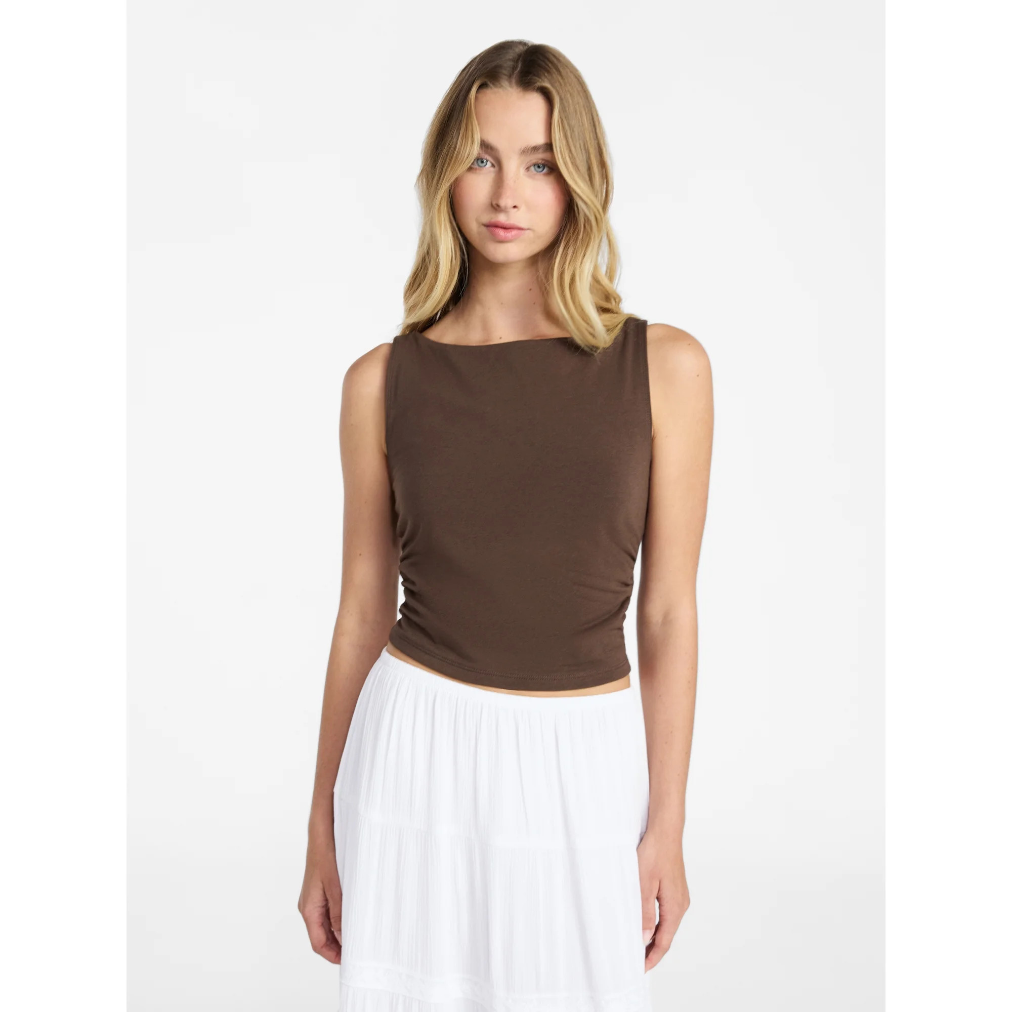 No Boundaries Boat Neck Cami, Women's | Walmart (US)