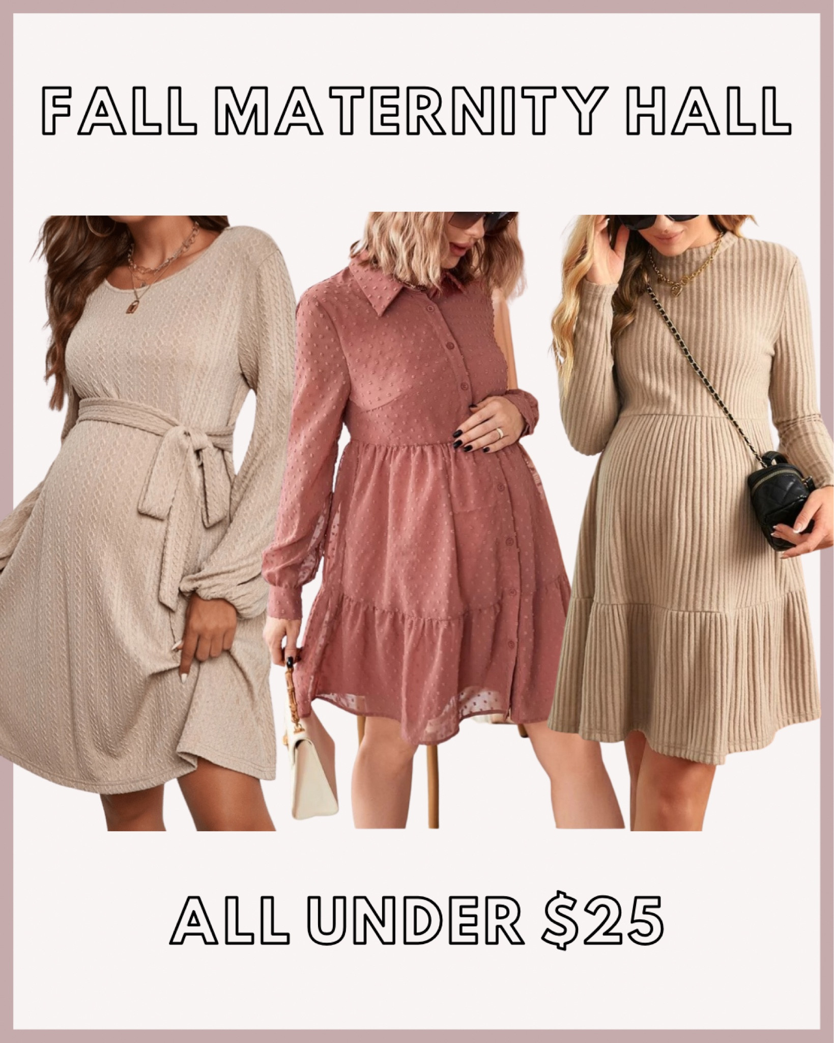 Bargain maternity dress haul. 
.
1 - I returned as it was pretty short (you should size up)

2 - I had to return as it was right on the bust, will probably re order though. Size up 2 sizes in this! 

3 - I kept and is shown in my previous post! True to size

#LTKbump #LTKunder50 #LTKworkwear