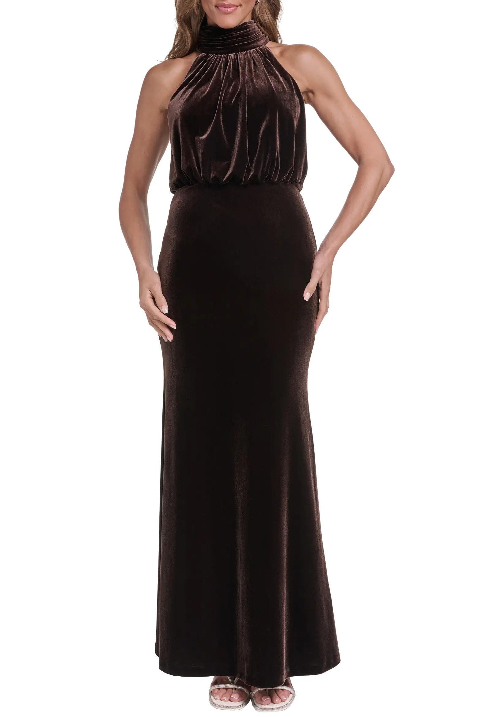 Eliza J Sleeveless Velvet Gown (Women) | Nordstrom | Nordstrom