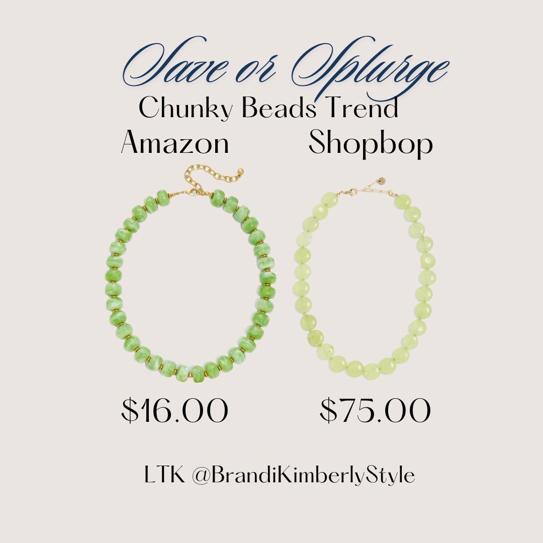 Save or splurge! It
Chunky beads are having a moment this winter.
From Designer brands to my favorite affordable stores.  
$75 at Shopbop (on sale) or $16 on Amazon.
Which one are you choosing?

#LTKWorkwear #LTKSaleAlert #LTKSeasonal