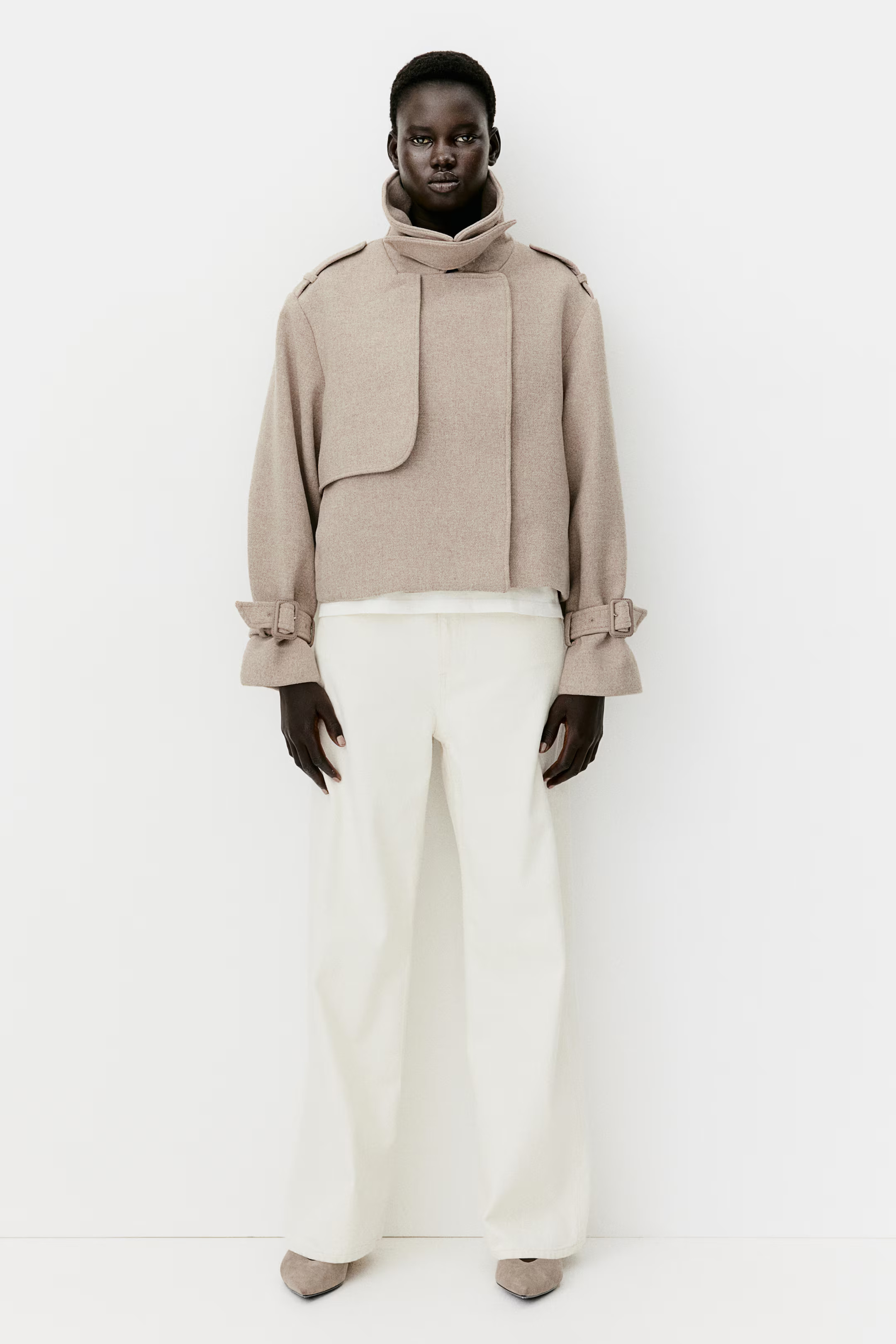 Trench-look jacket - Light beige - Ladies | H&M GB | H&M (UK, MY, IN, SG, PH, TW, HK)