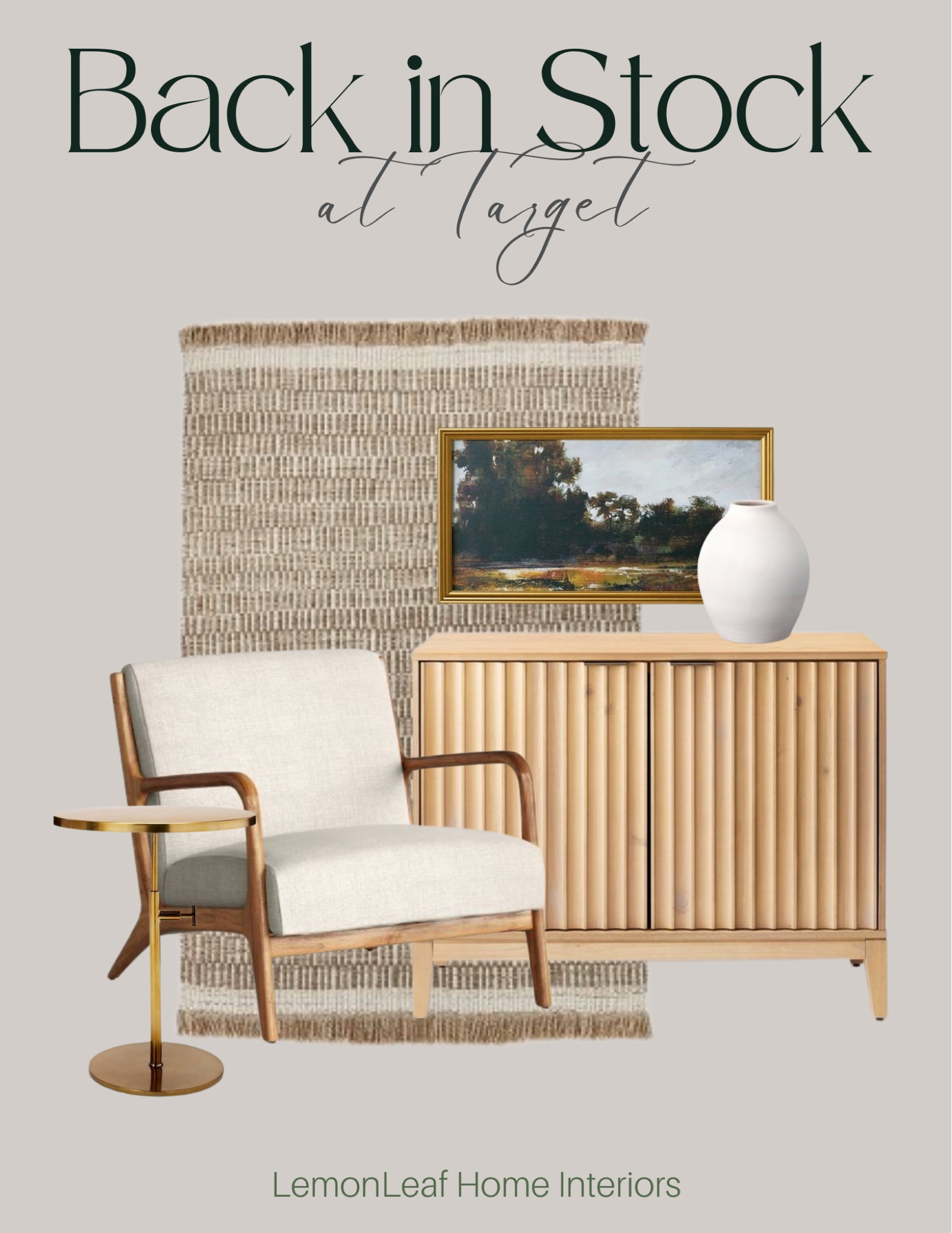 Restock alert on some favorite Target home decor and furniture 
Fluted cabinet, area rug, MCM chair, landscape art, framed art, vases, accent table, modern home 


#LTKunder100 #LTKstyletip #LTKhome
