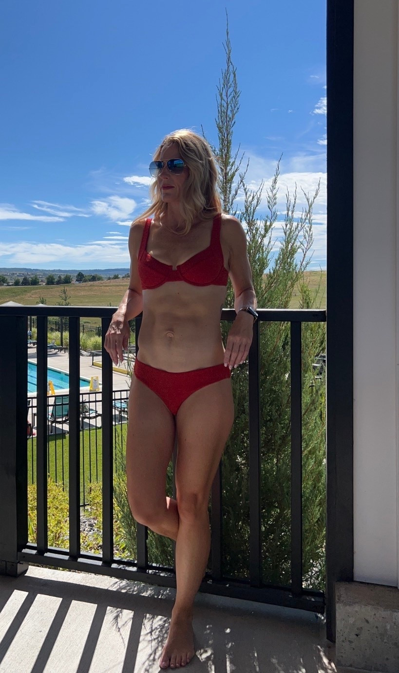 Vetchy Swim red with hold flecks. Stunning material

#LTKTravel #LTKSwim #LTKActive