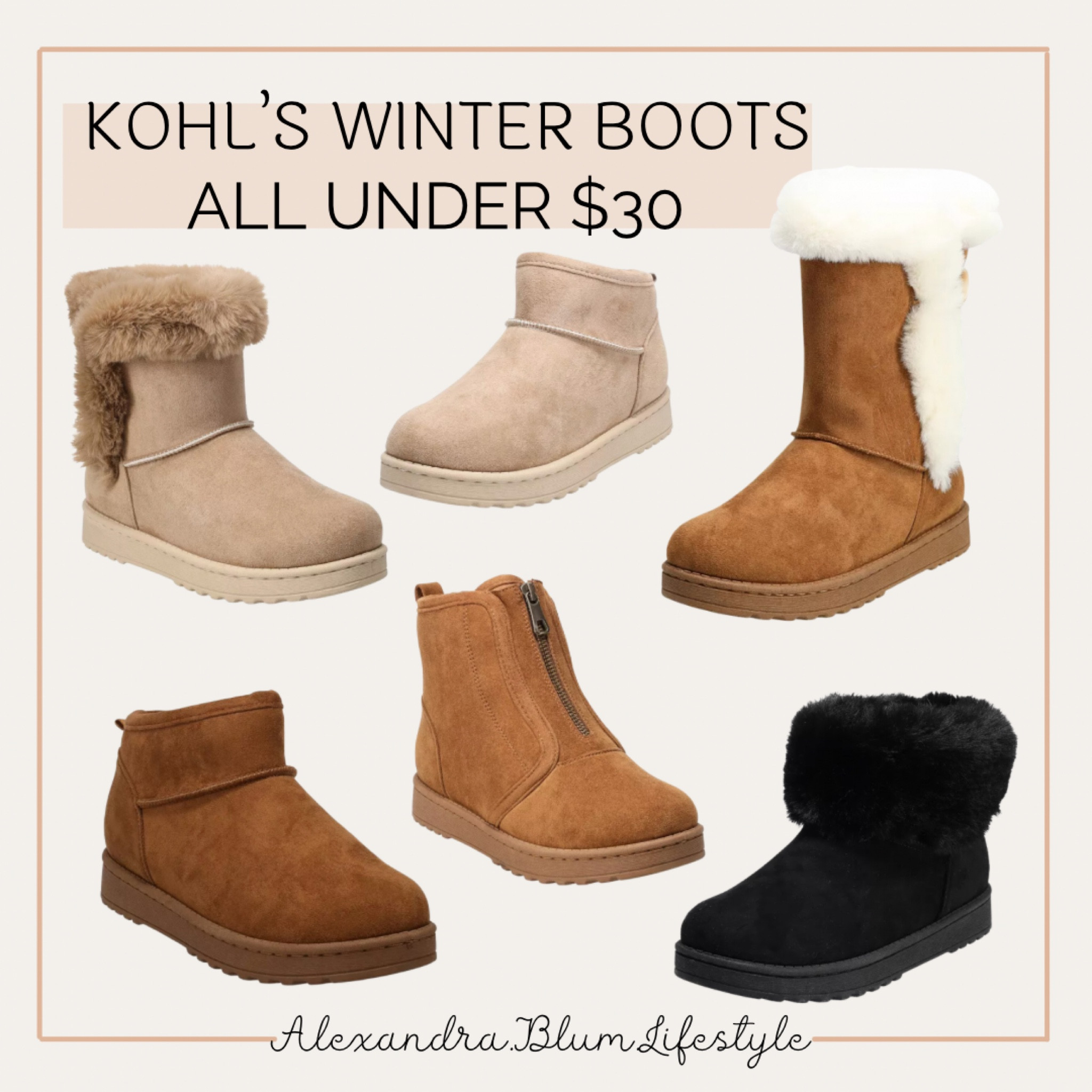 kohls black ugg boots