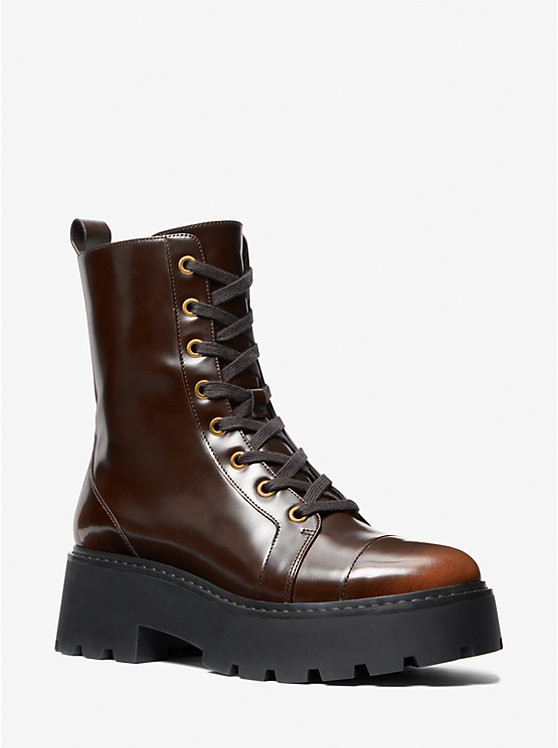 Blake Burnished Leather Combat Boot | Michael Kors CA
