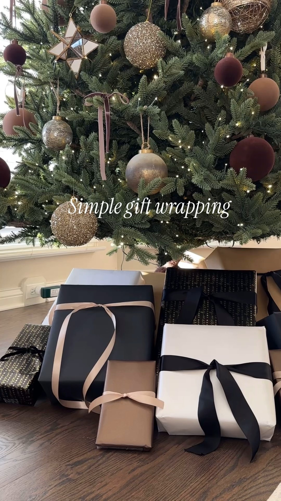 Gift wrapping aesthetic and simple ribbon technique. 

#LTKSeasonal #LTKHoliday