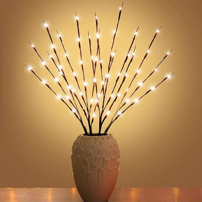 Led Branch Light Battery Operated Lighted Branches Vase Filler Willow Twig Lighted Branch 30 Inch... | Amazon (US)