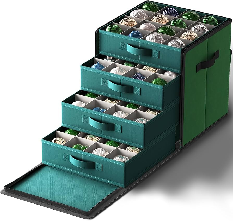 SONGMICS Christmas Ornament Storage Box, with Side Open, Stackable Christmas Storage Container wi... | Amazon (CA)